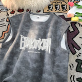 EBAK Tie-dye Sleeveless T-Shirt Dark Grey, XS - Streetwear T-Shirts - Slick Street