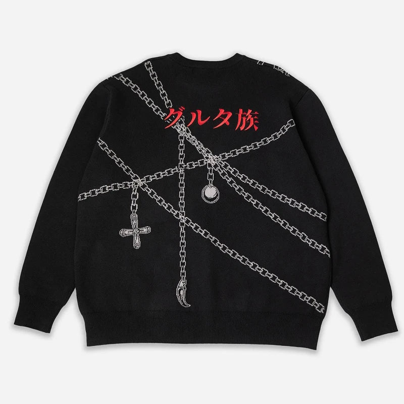 Judgement Boy Anime Loose Sweater , - Streetwear Sweater - Slick Street