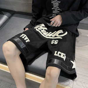 Number 66 Knee Length Shorts , - Streetwear Shorts - Slick Street