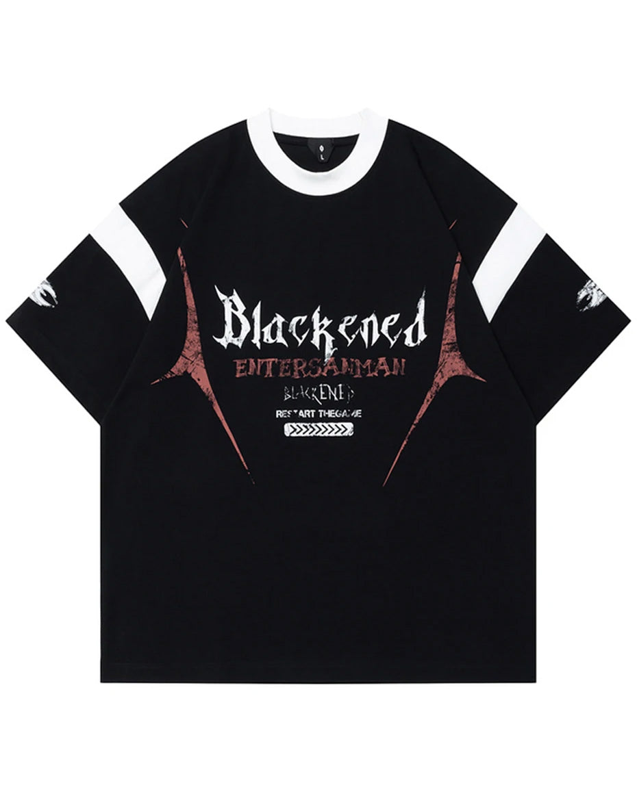 Blackened Restart The Game Oversized T-Shirt , - Streetwear T-Shirt - Slick Street