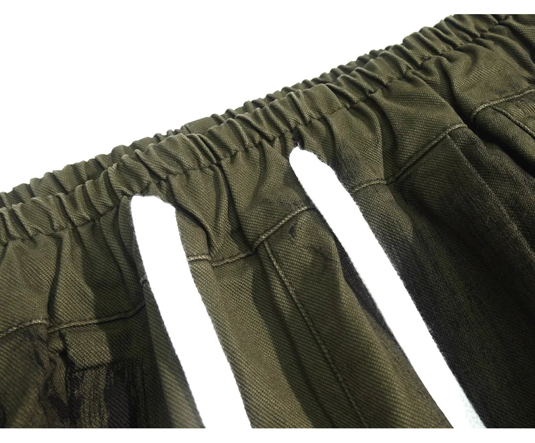 Green Color Full Length Baggy Pant , - Streetwear Pants - Slick Street