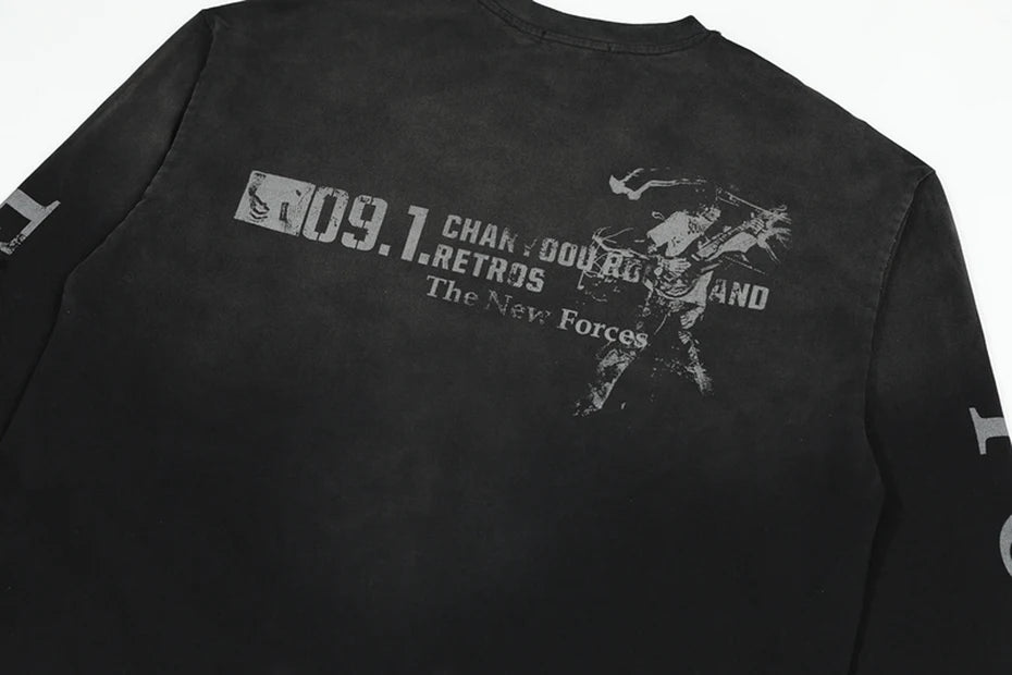 Force 09 Graphic Long Sleeve Tee , - Streetwear T-Shirt - Slick Street
