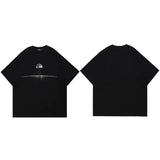 Space Astronaut Graphic Oversized T-Shirt Black, XS - Streetwear T-Shirt - Slick Street