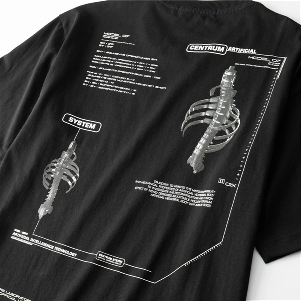 Centrum Artificial System Graphic Loose T-Shirt , - Streetwear T-Shirts - Slick Street