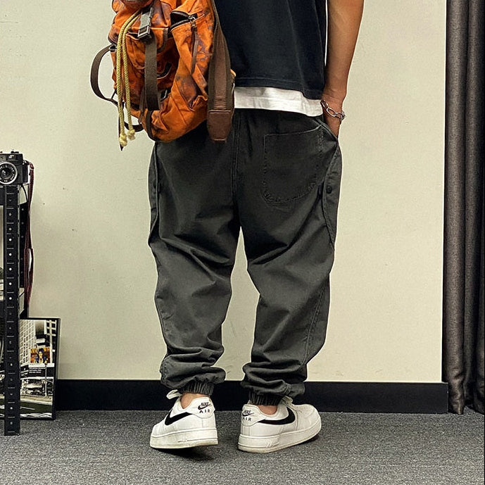 Washed Utility Panel Joggers , - Streetwear Pants - Slick Street