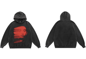 Black Blurry Face Ghost Shadow Hoodie ,  - Streetwear Hoodie - Slick Street