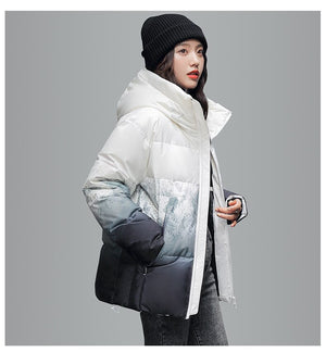 DQ Gradient Puffer Jacket ,  - Streetwear Jacket - Slick Street