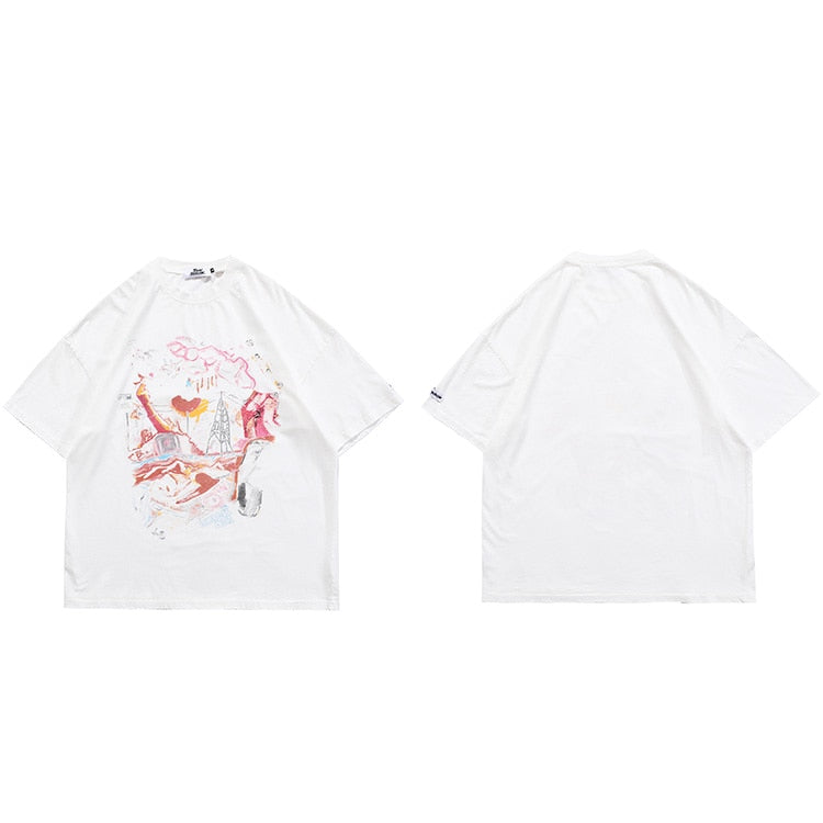 Black Air Vintage Graphic Streetwear T-Shirt White, S - Streetwear T-Shirt - Slick Street