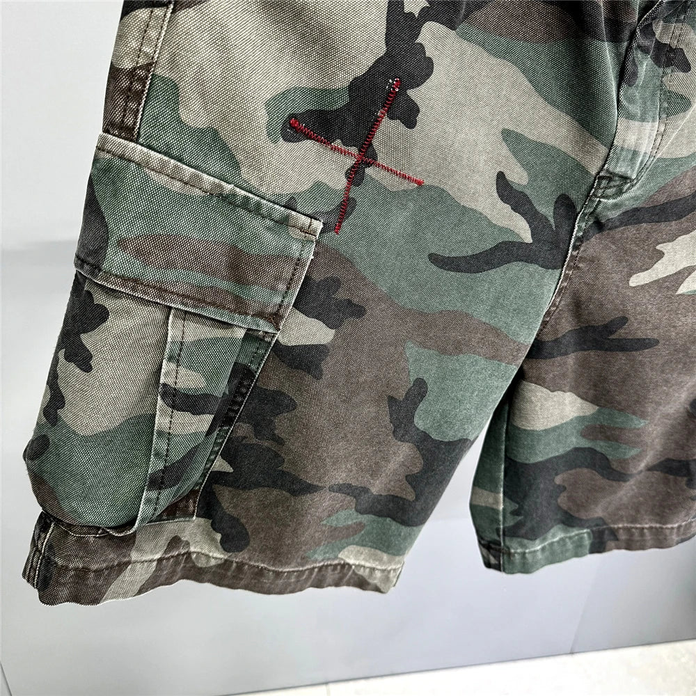 Tactical Camouflage Knee Length Shorts , - Streetwear Shorts - Slick Street