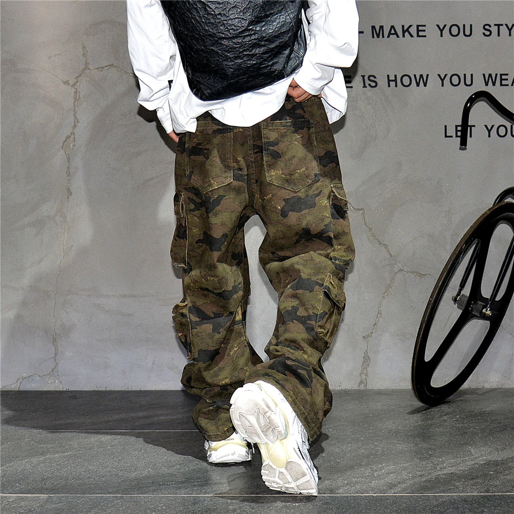 Jungle T24 Camo Cargo Pants , - Streetwear Pants - Slick Street