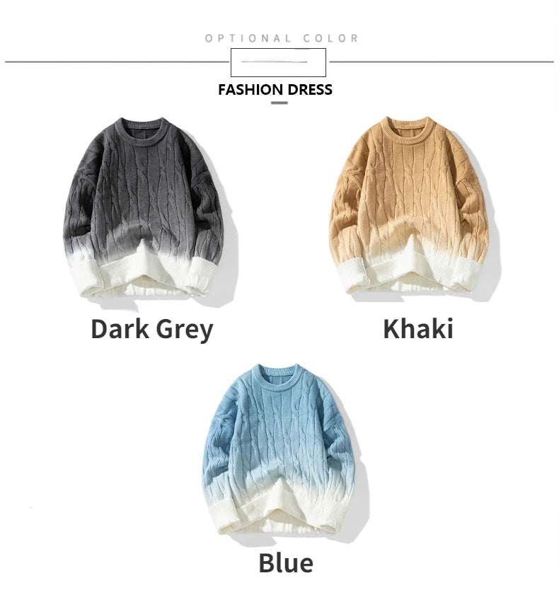 Gradient Knitwear Pullover Sweater , - Streetwear Sweater - Slick Street