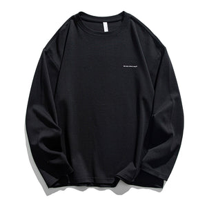 We lead, others copy© Casual Solid Long Sleeve Black, XS - Streetwear T-Shirts - Slick Street