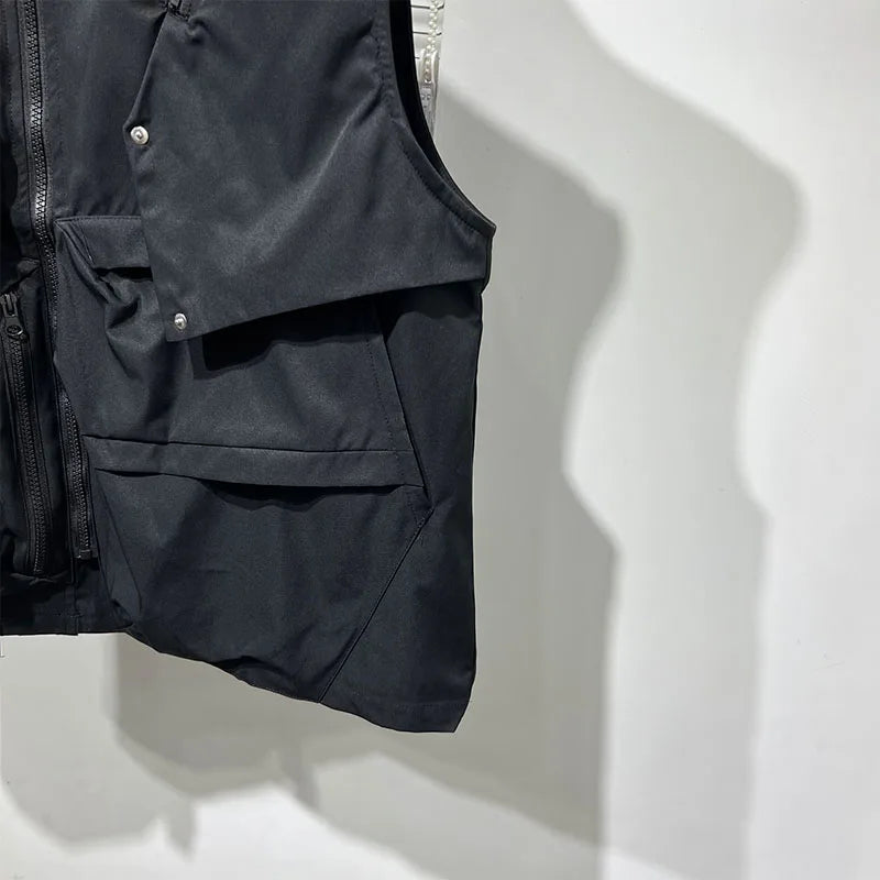 Dark Crow Sleeveless Zipper Vest , - Streetwear Vest - Slick Street