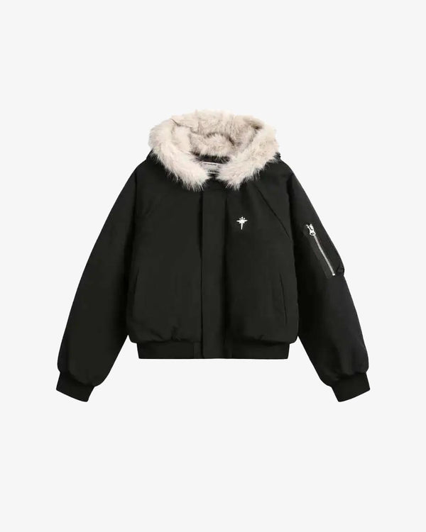 Star Pendant Winter Jacket black, XS - Streetwear - Slick Street