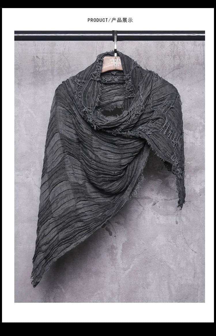 Ripped Design Round Neck Scarf , - Streetwear Accessories - Slick Street