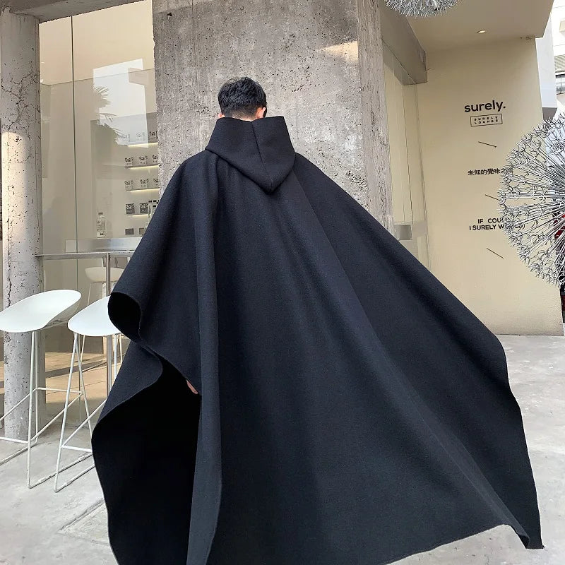 D1 Long Cape Cloak , - Streetwear Coat - Slick Street