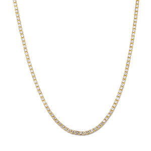 Crystal Rhinestone Tennis Necklace ,  - Streetwear Necklace - Slick Street