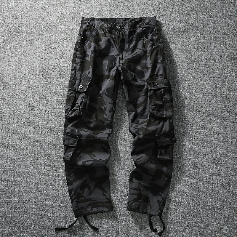 CA26 Tactical Camo Cargo Pants Camo Black, 29 - Streetwear Pants - Slick Street