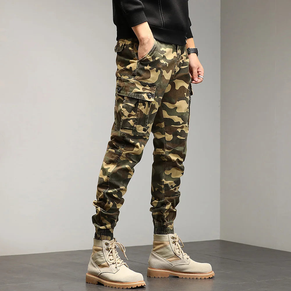 Drawstring Combat Military Cargo Pants ,  - Streetwear Pants - Slick Street