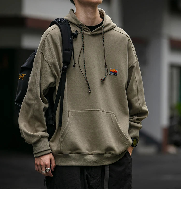 Plain Color Sunset Patchwork Hoodie , - Streetwear Hoodie - Slick Street