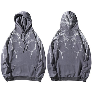 Lightning Z1 Hoodie Grey, S - Streetwear Hoodie - Slick Street