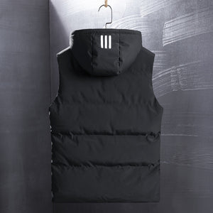 Padded Striped Vest Sleeveless Jacket ,  - Streetwear Jacket - Slick Street