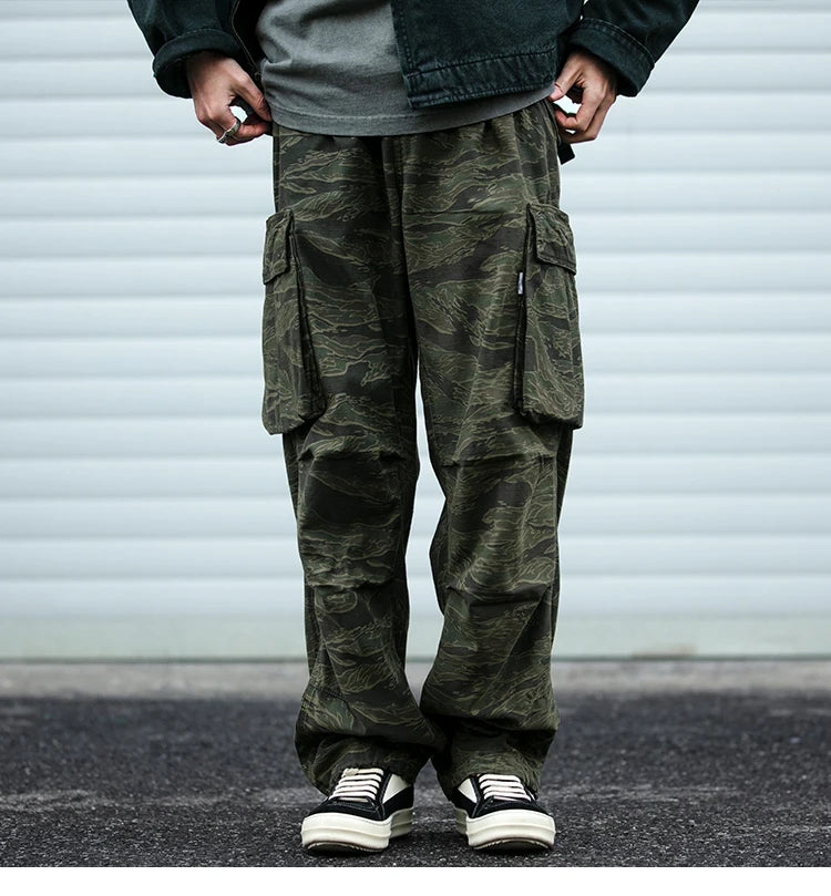 Camouflage Art Craft Cargo Pants , - Streetwear Pants - Slick Street
