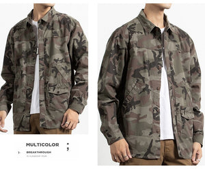 Classic Safari Camo Style Patch Pocket Jacket ,  - Streetwear Jacket - Slick Street