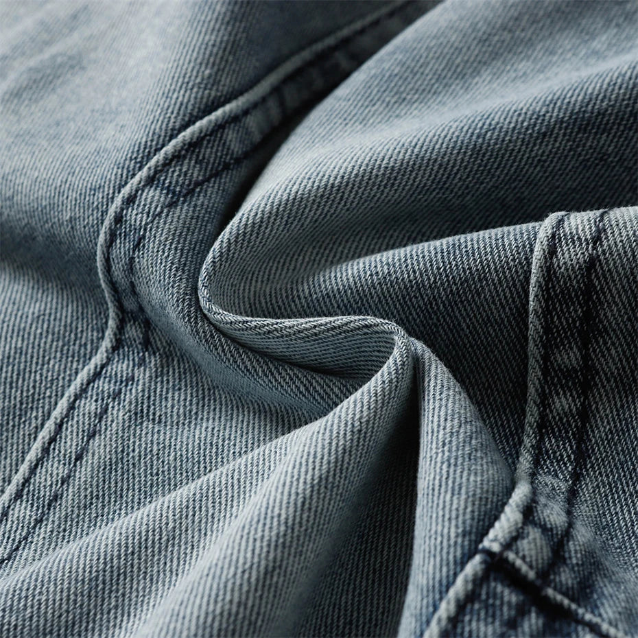 Denim Blue Ripped Baggy Pants , - Streetwear Pants - Slick Street