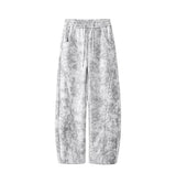 Smoky Tie-dye Straight Leg Pants XS, White - Streetwear Pants - Slick Street