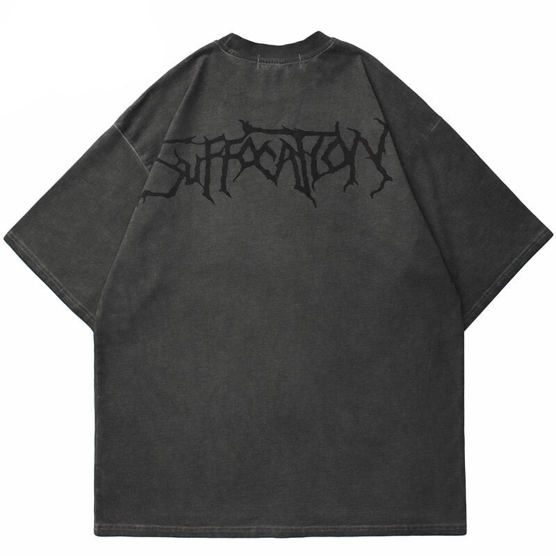 TRENCHIE Suffocation Fairy Angel Loose T-Shirt , - Streetwear T-Shirts - Slick Street