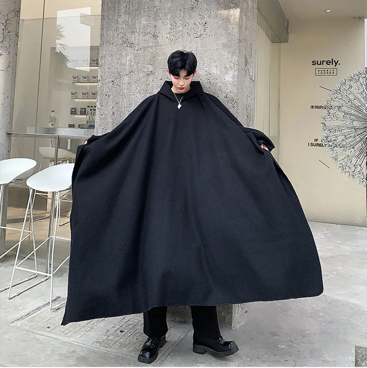 D1 Long Cape Cloak , - Streetwear Coat - Slick Street