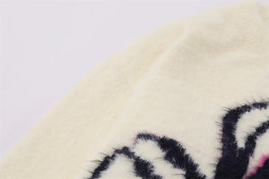 Star Spider Web Knitted Sweater , - Streetwear Sweater - Slick Street