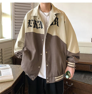 Dual Tone Split Button Up T-Shirt Coffee, XS - Streetwear T-Shirts - Slick Street