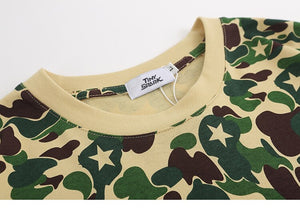 Snappy Crocodile Star Camouflage Design T-Shirt , - Streetwear T-Shirts - Slick Street