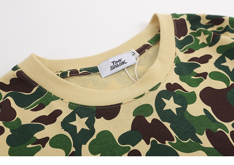 Snappy Crocodile Star Camouflage Design T-Shirt , - Streetwear T-Shirts - Slick Street