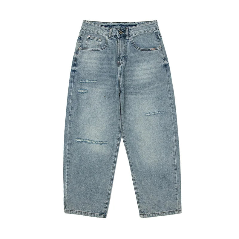 Denim Ripped Coin Pocket Jeans Blue, XXS - Streetwear Jeans - Slick Street