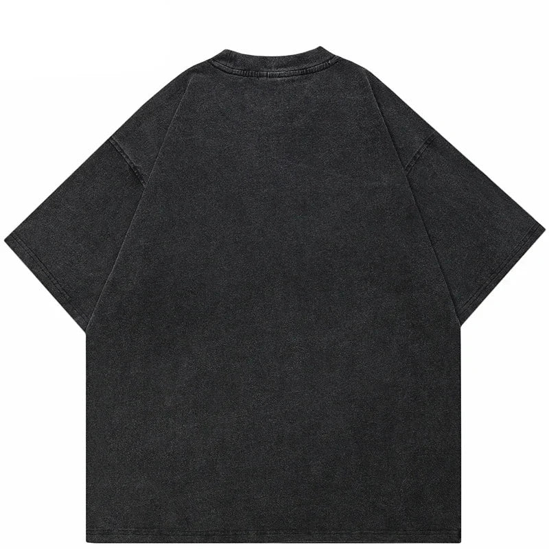 Dark Sable Fuzzy Letters Graphic T-Shirt ,  - Streetwear T-Shirt - Slick Street
