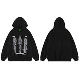 Men's Blurry Shadow Hoodie Black, M - Streetwear Hoodie - Slick Street