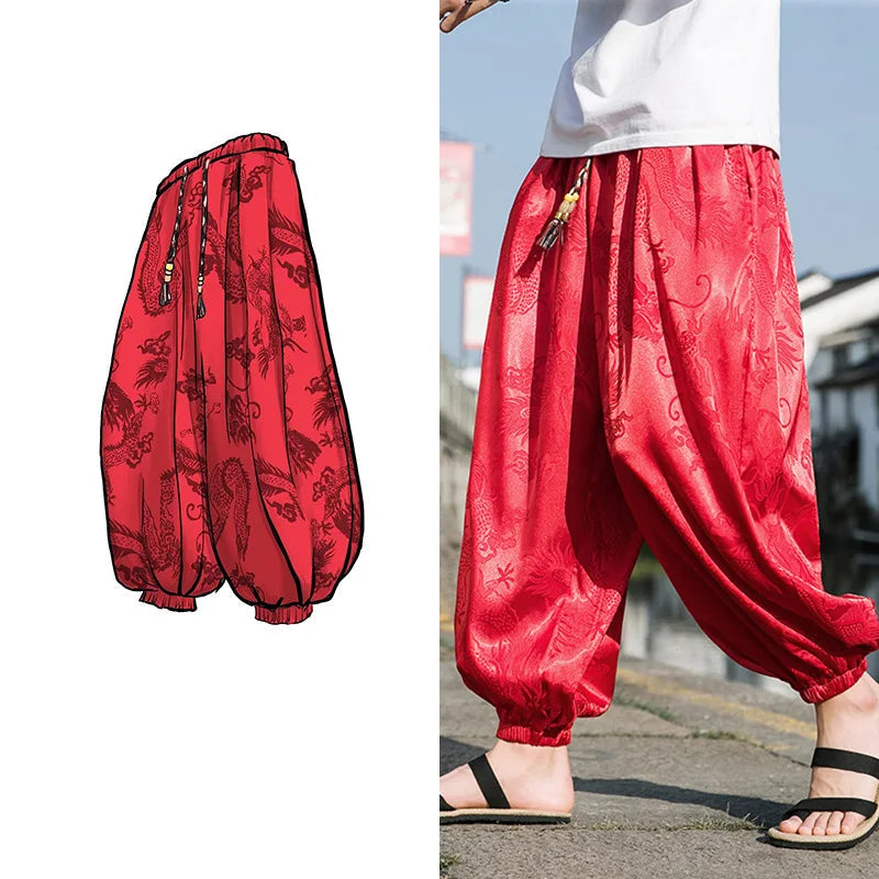 Dragon Japanese Pants , - Streetwear Pants - Slick Street
