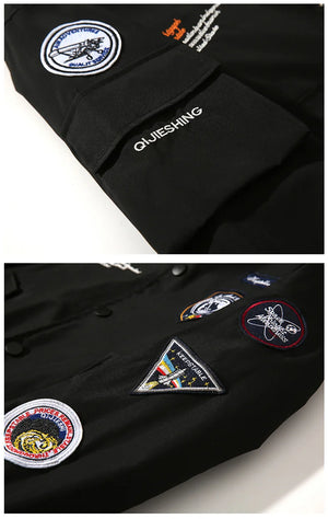 Pilot Patch Work Button Up Jacket ,  - Streetwear Jacket - Slick Street