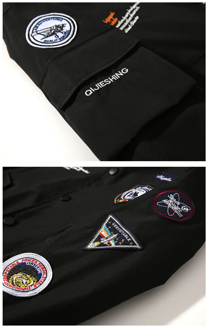 Pilot Patch Work Button Up Jacket ,  - Streetwear Jacket - Slick Street