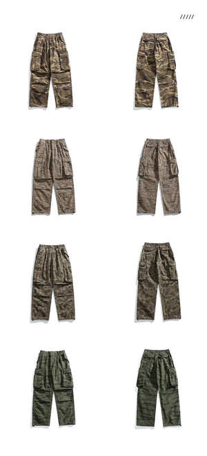 Camouflage Art Craft Cargo Pants , - Streetwear Pants - Slick Street