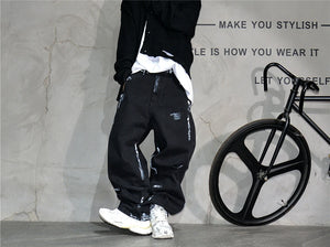 Ebony Black Splash Paint Style Pants , - Streetwear Pants - Slick Street