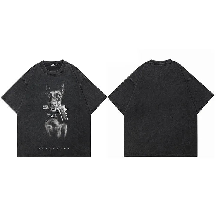 Dobermann Gun Oversized T-Shirt – Slick Street