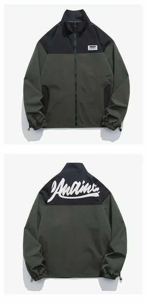 AMAIMON Stand-Up Collar Windbreaker Jacket ,  - Streetwear Jacket - Slick Street