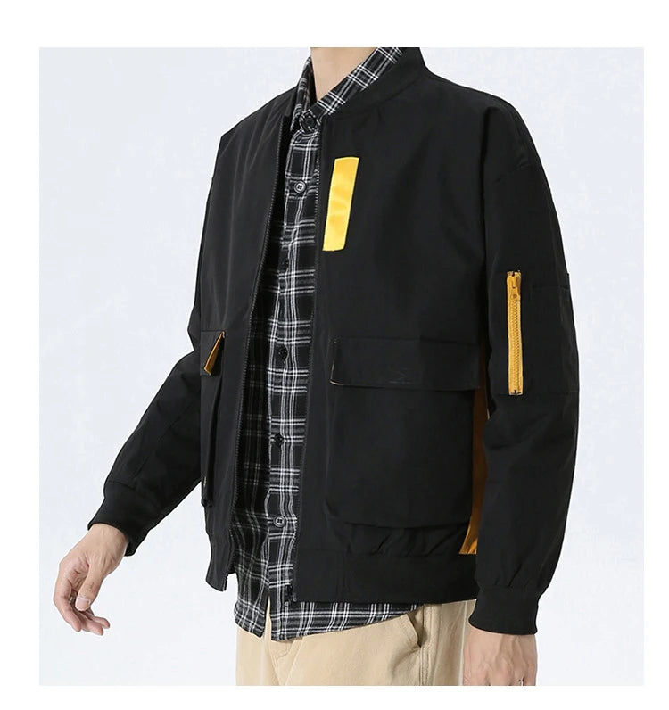 Double Pocket Sleeve Zipper Style Jacket ,  - Streetwear Jacket - Slick Street