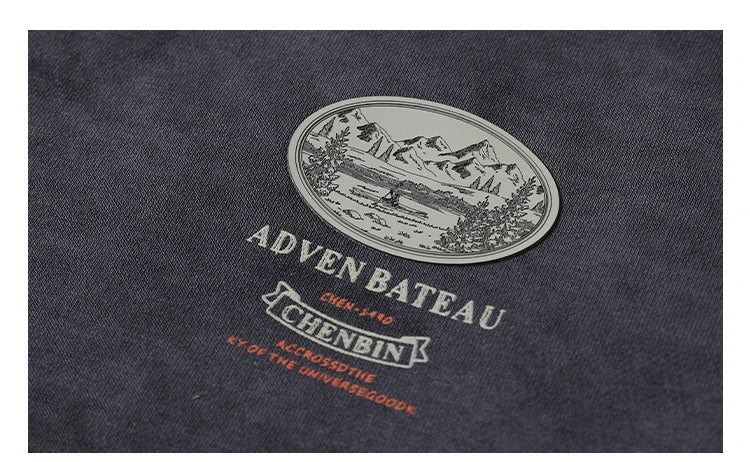 Gray Color Mountain Valley Design Sweater , - Streetwear Sweater - Slick Street