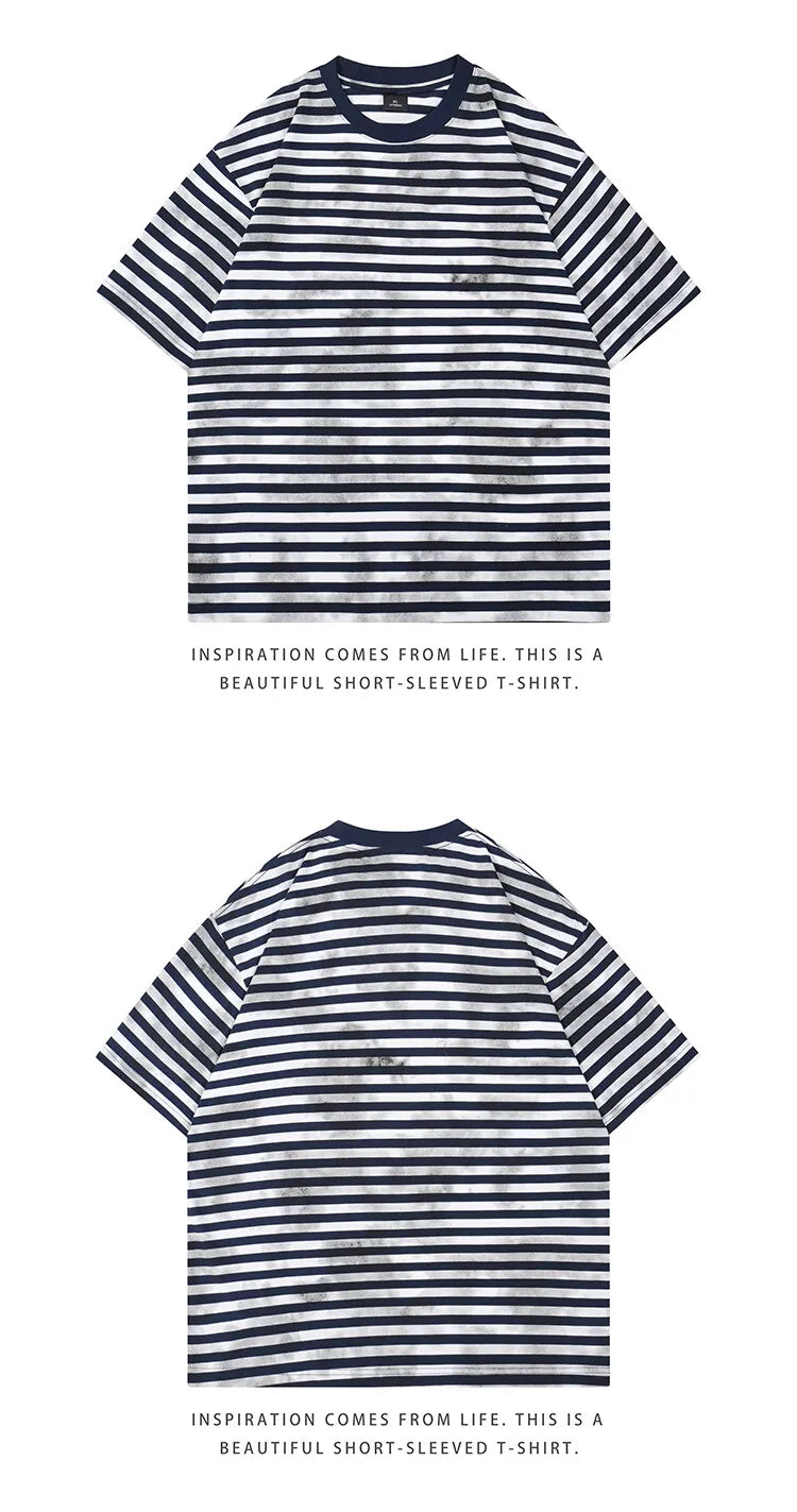 Classic Color Crash Striped T-Shirt , - Streetwear T-Shirts - Slick Street