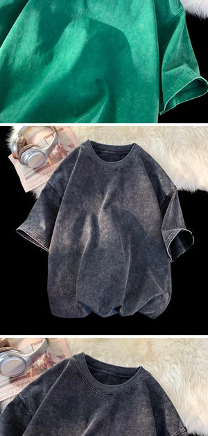 Gothic Washed Smoky Style T-Shirt , - Streetwear T-Shirts - Slick Street
